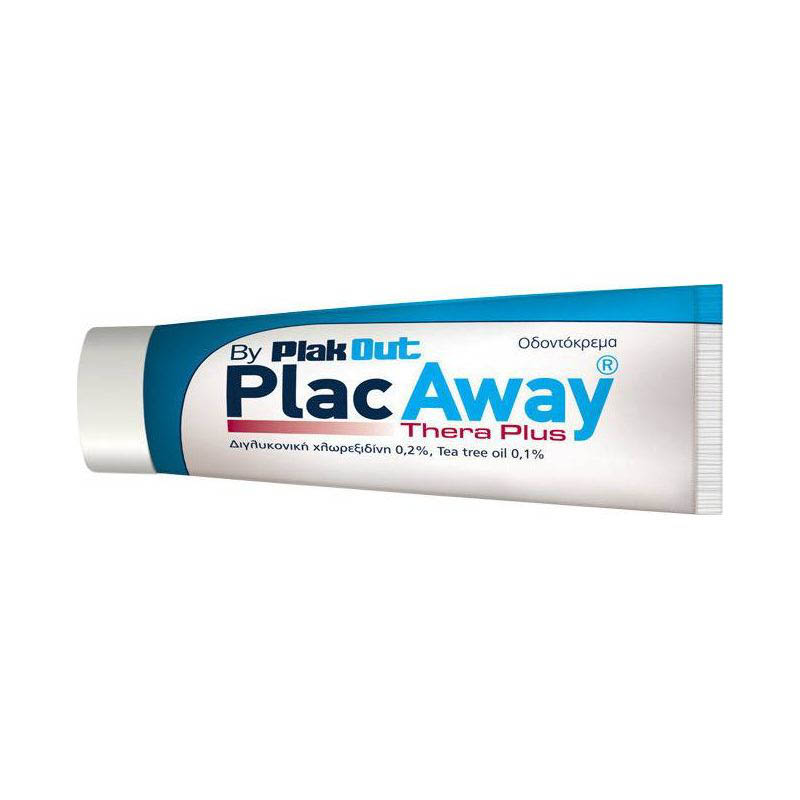 Omega Pharma Plac Away Thera Plus - Οδοντόκρεμα Διγλυκονικής Χλωρεξιδίνης 0,2% - 75ml