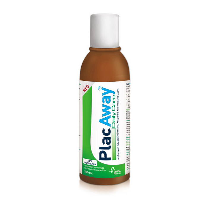Omega Pharm Plac Away Daily Care Στοματικό Διάλυμα με  Ηπια Γεύση - 500ml